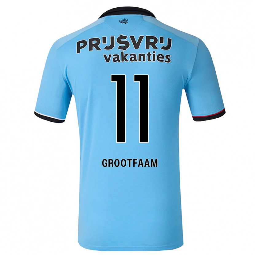 Danxen Dětské Ilai Grootfaam #11 Nebeská Modř Černá Červená Daleko Hráčské Dresy 2026/27 Dres