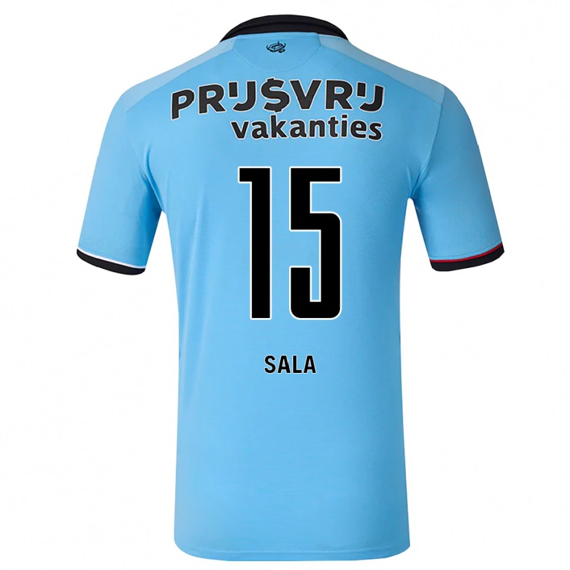 Danxen Dětské Nicolas Sala #15 Nebeská Modř Černá Červená Daleko Hráčské Dresy 2026/27 Dres