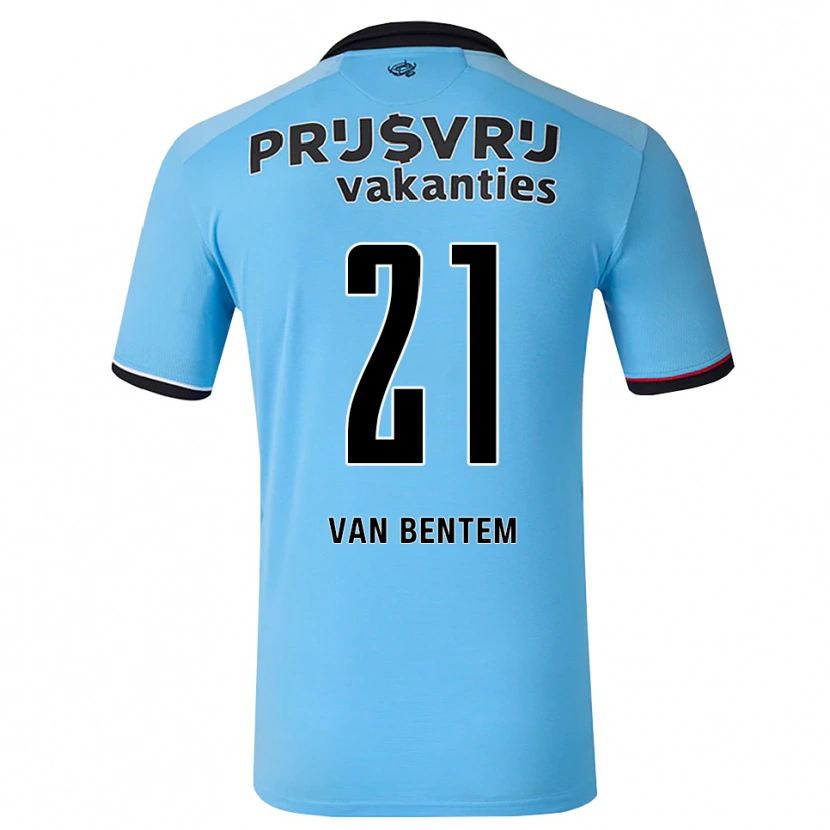 Danxen Dětské Tess Van Bentem #21 Nebeská Modř Černá Červená Daleko Hráčské Dresy 2026/27 Dres