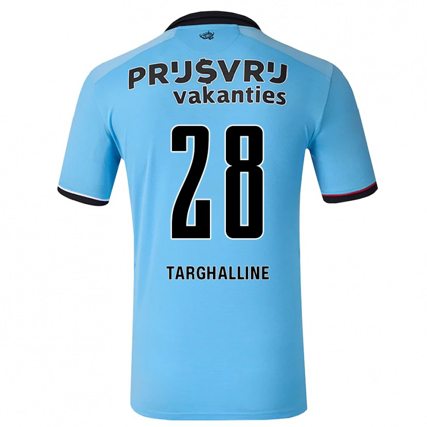 Danxen Dětské Oussama Targhalline #28 Nebeská Modř Černá Červená Daleko Hráčské Dresy 2026/27 Dres