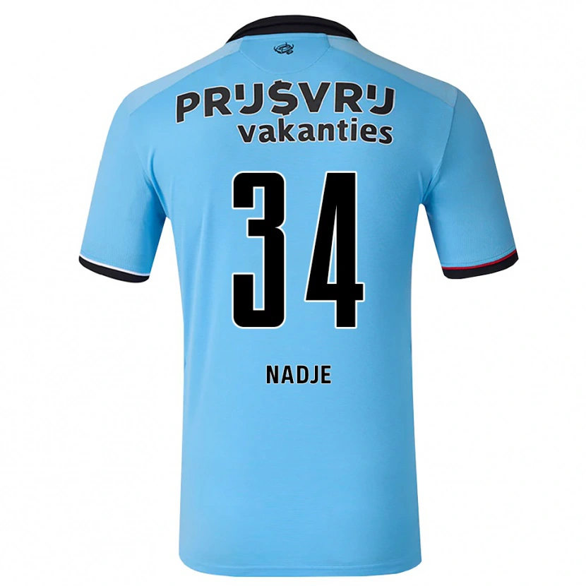 Danxen Dětské Chris-Kévin Nadje #34 Nebeská Modř Černá Červená Daleko Hráčské Dresy 2026/27 Dres