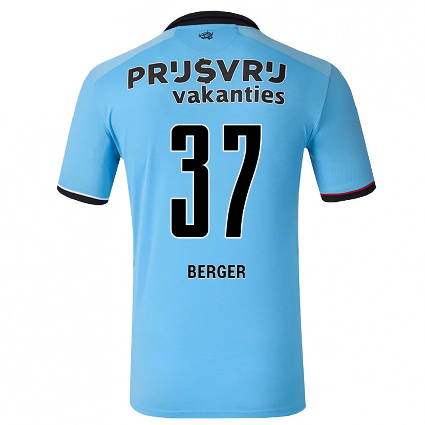 Danxen Dětské Mannou Berger #37 Nebeská Modř Černá Červená Daleko Hráčské Dresy 2026/27 Dres