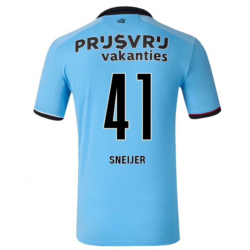 Danxen Dětské Zino Sneijer #41 Nebeská Modř Černá Červená Daleko Hráčské Dresy 2026/27 Dres