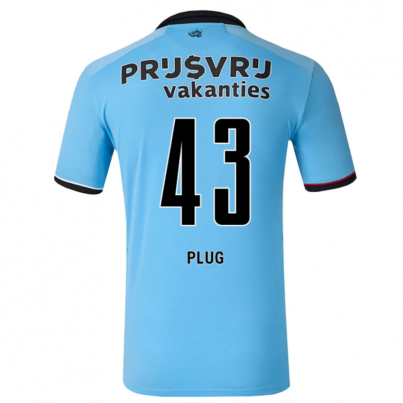 Danxen Dětské Jan Plug #43 Nebeská Modř Černá Červená Daleko Hráčské Dresy 2026/27 Dres