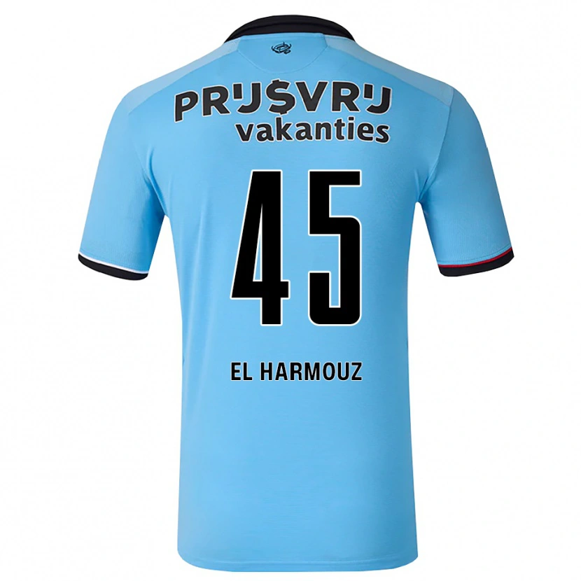 Danxen Dětské Nassim El Harmouz #45 Nebeská Modř Černá Červená Daleko Hráčské Dresy 2026/27 Dres