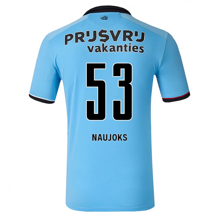 Danxen Dětské Noah Naujoks #53 Nebeská Modř Černá Červená Daleko Hráčské Dresy 2026/27 Dres