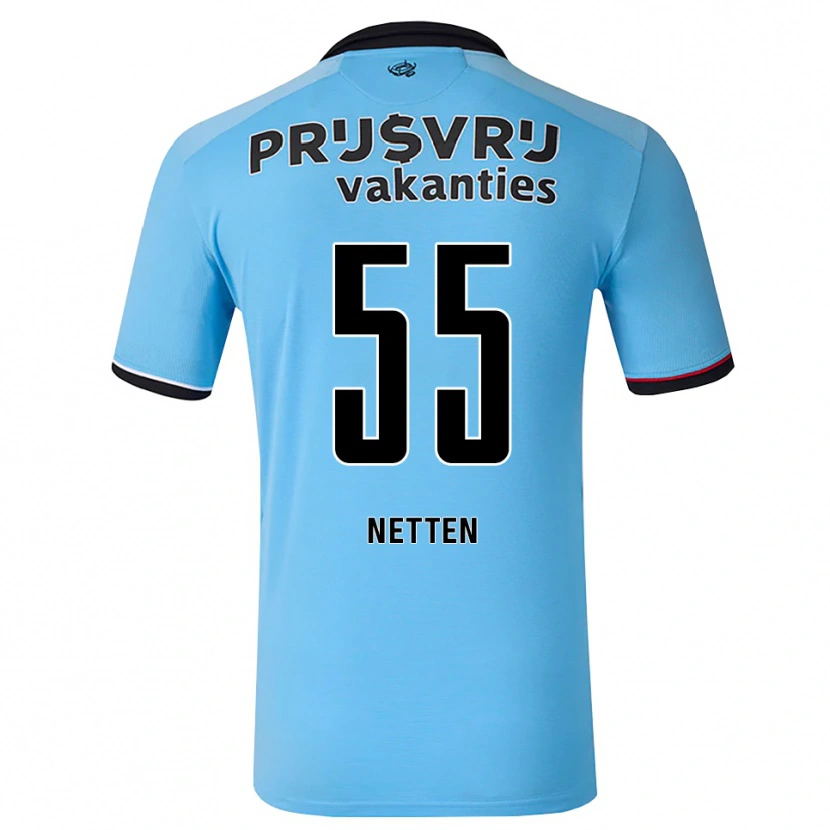 Danxen Dětské Luc Netten #55 Nebeská Modř Černá Červená Daleko Hráčské Dresy 2026/27 Dres