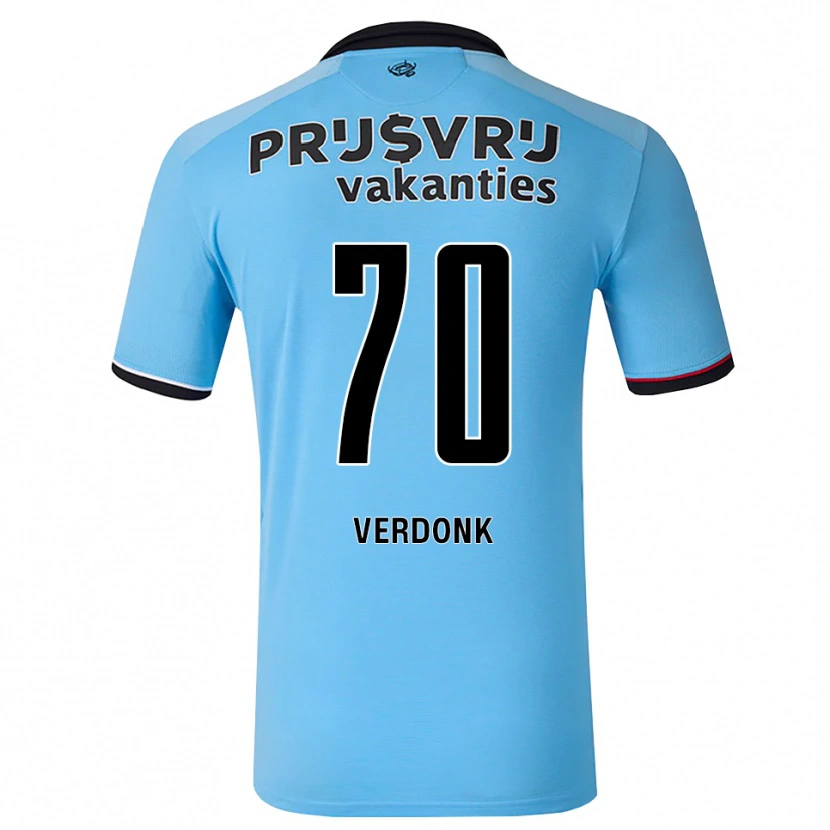 Danxen Dětské Sem Verdonk #70 Nebeská Modř Černá Červená Daleko Hráčské Dresy 2026/27 Dres