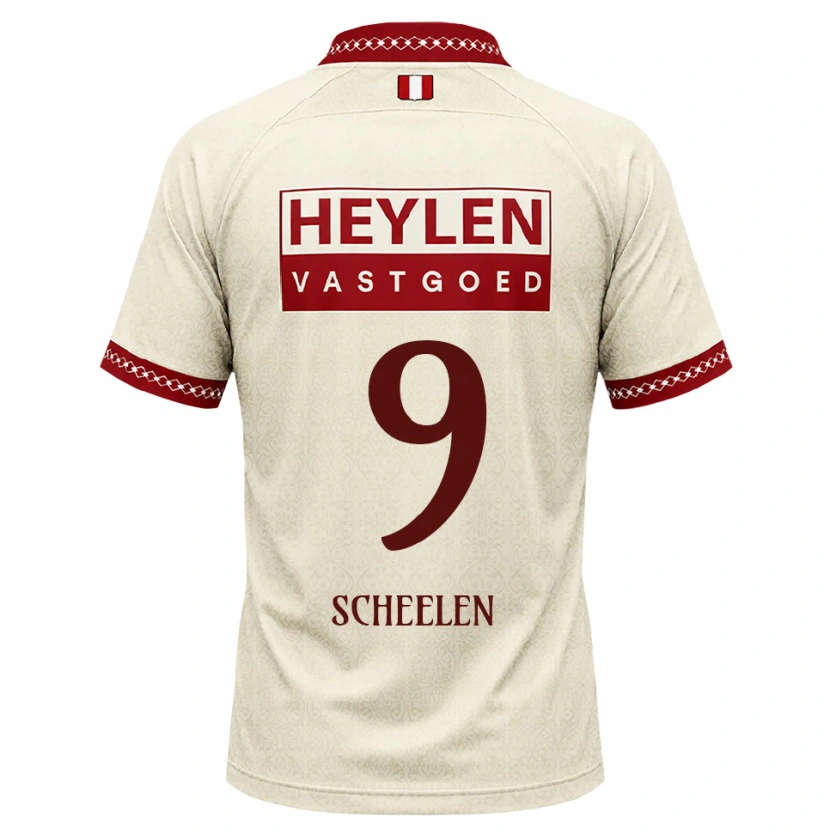 Danxen Dětské Thijme Scheelen #9 Béžová Červená Daleko Hráčské Dresy 2026/27 Dres