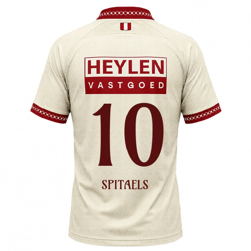 Danxen Dětské Nathan Spitaels #10 Béžová Červená Daleko Hráčské Dresy 2026/27 Dres