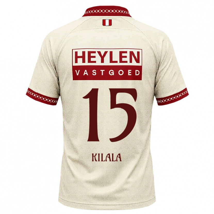 Danxen Dětské Baptiste Kilala #15 Béžová Červená Daleko Hráčské Dresy 2026/27 Dres