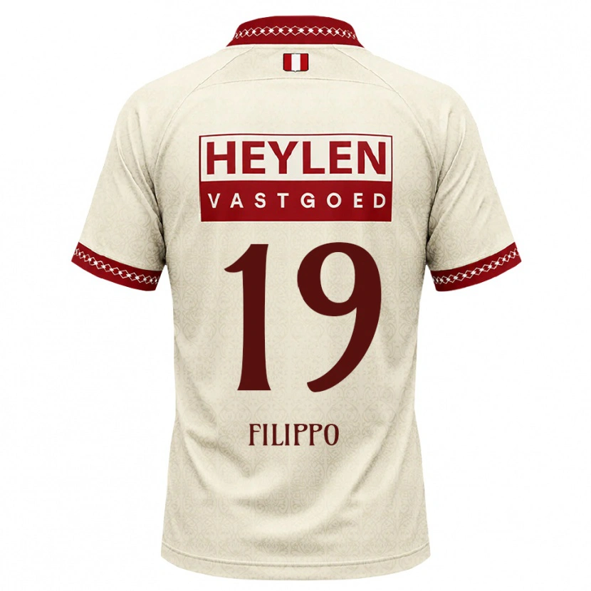 Danxen Dětské Niels Filippo #19 Béžová Červená Daleko Hráčské Dresy 2026/27 Dres