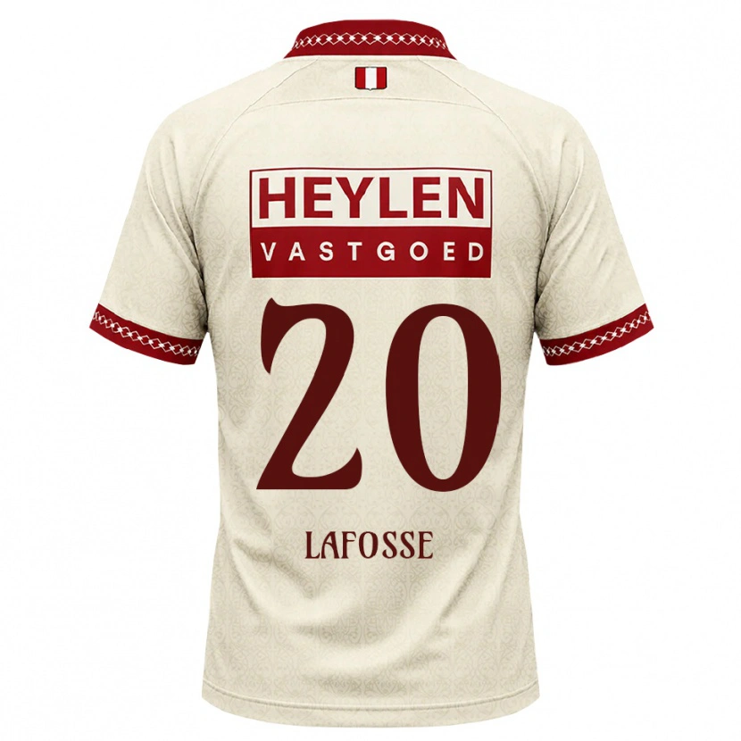 Danxen Dětské Jarne Lafosse #20 Béžová Červená Daleko Hráčské Dresy 2026/27 Dres