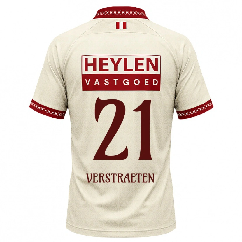 Danxen Dětské Andreas Verstraeten #21 Béžová Červená Daleko Hráčské Dresy 2026/27 Dres