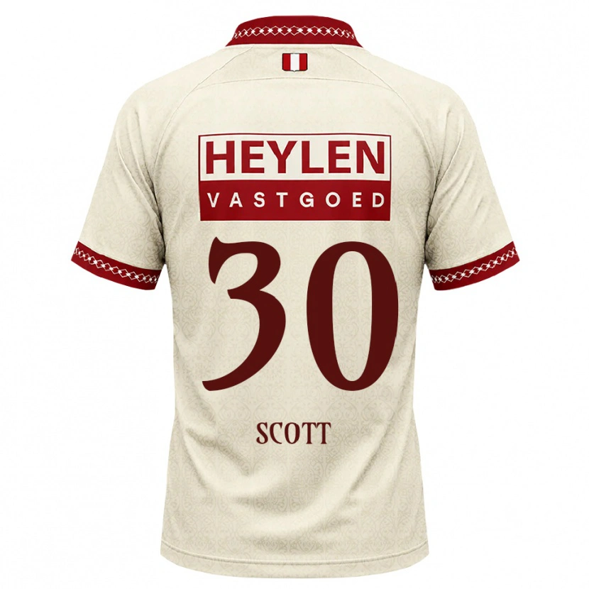 Danxen Dětské Christopher Scott #30 Béžová Červená Daleko Hráčské Dresy 2026/27 Dres