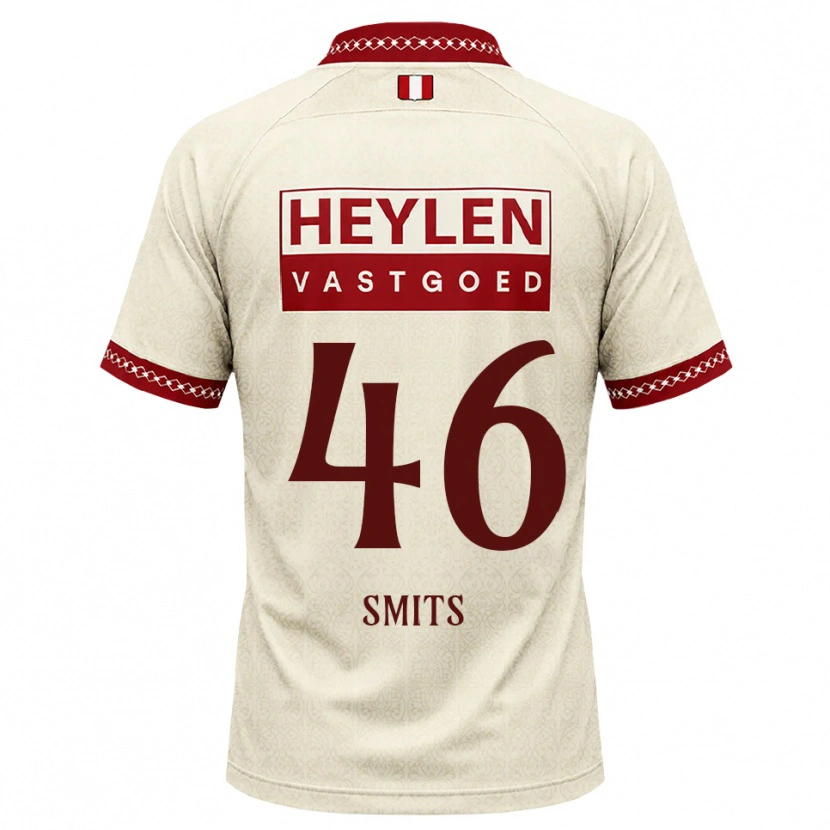 Danxen Dětské Milan Smits #46 Béžová Červená Daleko Hráčské Dresy 2026/27 Dres