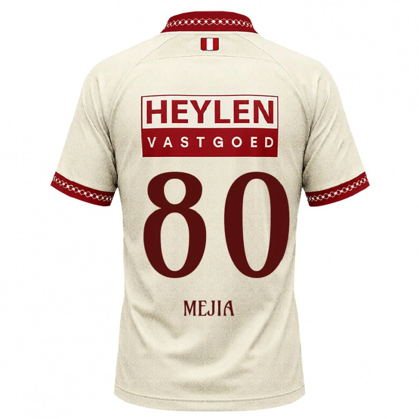 Danxen Dětské Carlos Mejia #80 Béžová Červená Daleko Hráčské Dresy 2026/27 Dres