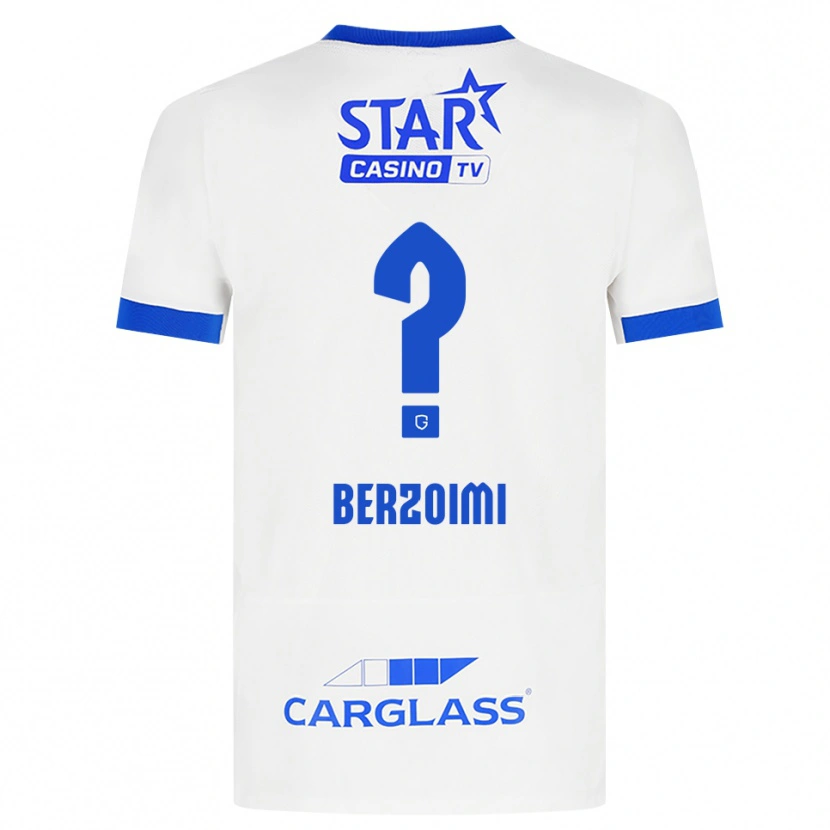 Danxen Dětské Mohamed Berzoimi #0 Bílá Modrá Daleko Hráčské Dresy 2026/27 Dres