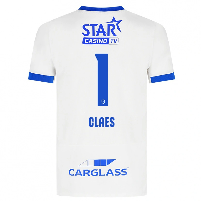 Danxen Dětské Mirthe Claes #1 Bílá Modrá Daleko Hráčské Dresy 2026/27 Dres
