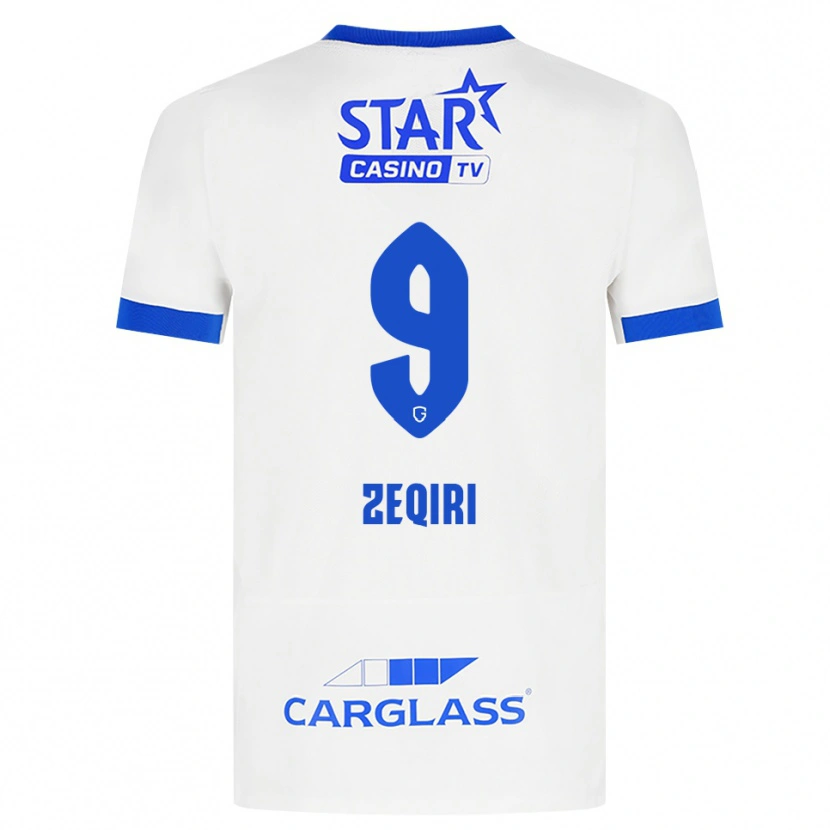 Danxen Dětské Andi Zeqiri #9 Bílá Modrá Daleko Hráčské Dresy 2026/27 Dres
