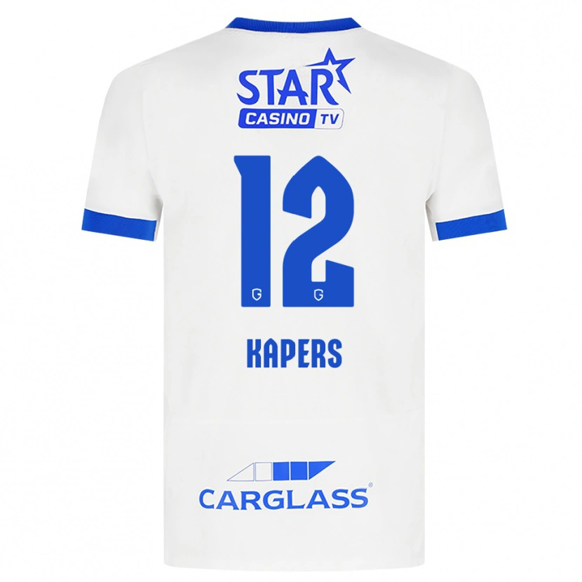 Danxen Dětské Wout Kapers #12 Bílá Modrá Daleko Hráčské Dresy 2026/27 Dres