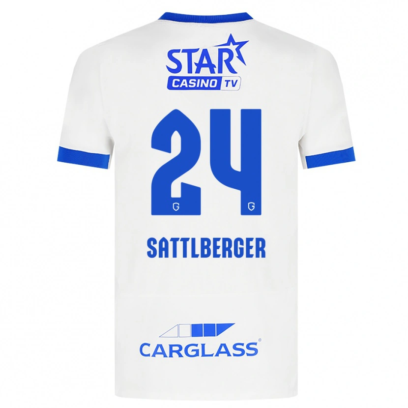 Danxen Dětské Nikolas Sattlberger #24 Bílá Modrá Daleko Hráčské Dresy 2026/27 Dres