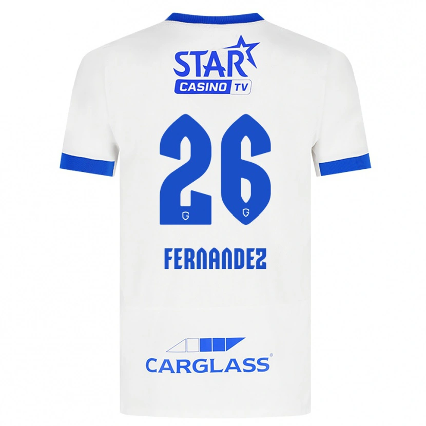 Danxen Dětské Elias Gonzalez Fernandez #26 Bílá Modrá Daleko Hráčské Dresy 2026/27 Dres