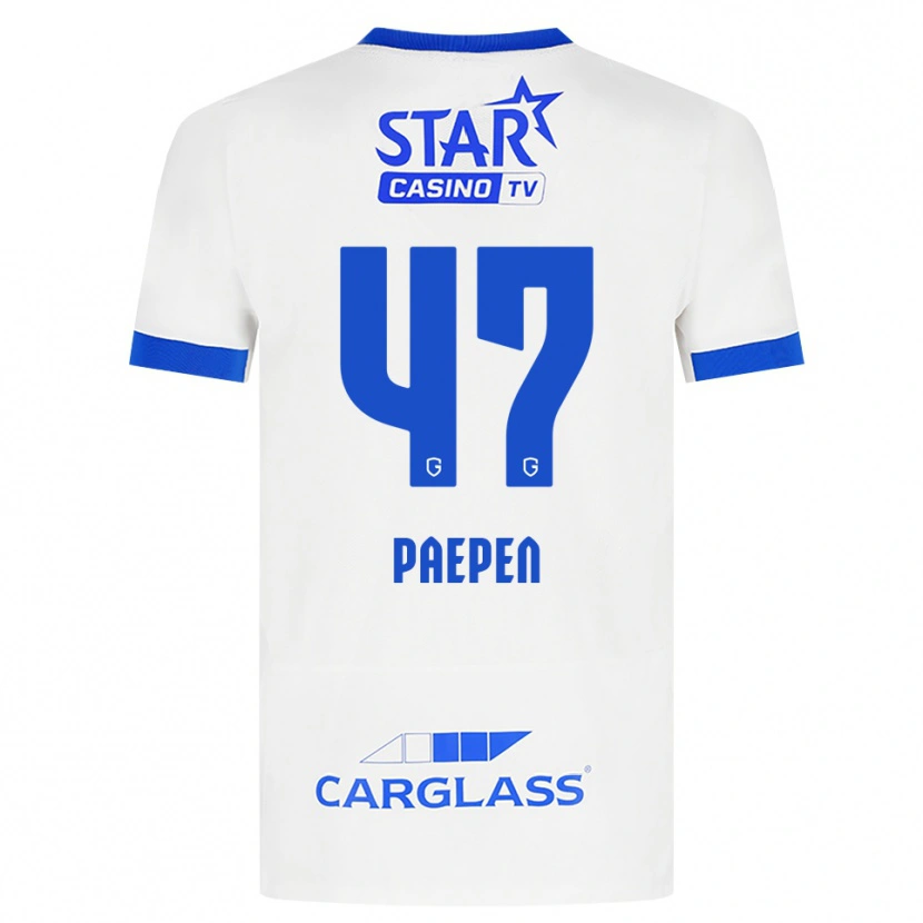 Danxen Dětské Sam Paepen #47 Bílá Modrá Daleko Hráčské Dresy 2026/27 Dres