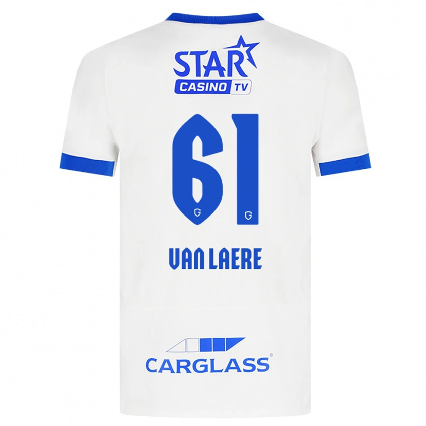 Danxen Dětské Daan Van Laere #61 Bílá Modrá Daleko Hráčské Dresy 2026/27 Dres