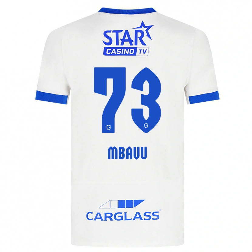 Danxen Dětské Elie Mbavu #73 Bílá Modrá Daleko Hráčské Dresy 2026/27 Dres