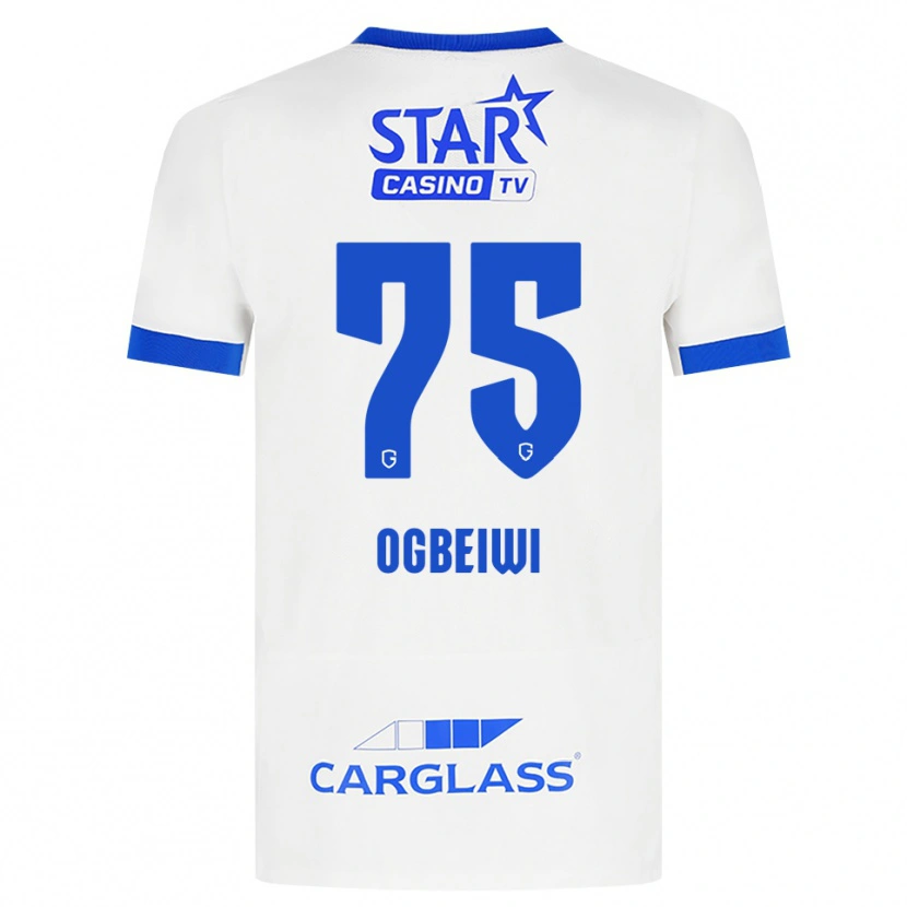 Danxen Dětské Precious Ogbeiwi #75 Bílá Modrá Daleko Hráčské Dresy 2026/27 Dres