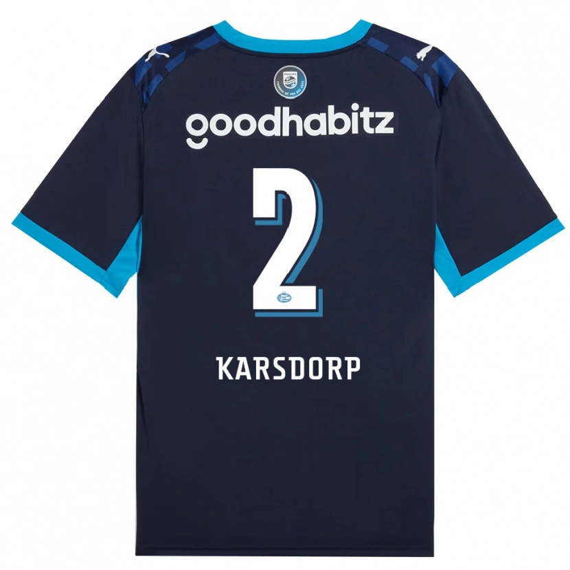 Danxen Dětské Rick Karsdorp #2 Modrá Chodníčková Královská Modř Třetí Hráčské Dresy 2026/27 Dres