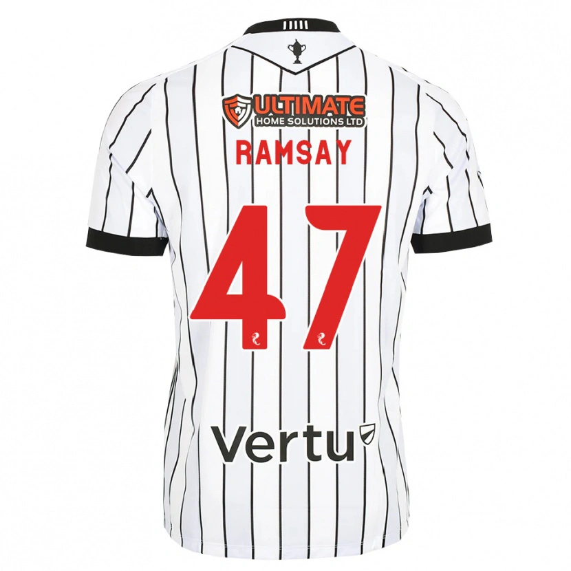 Danxen Dětské Calvin Ramsay #47 Bílá Černá Červená Domů Hráčské Dresy 2026/27 Dres