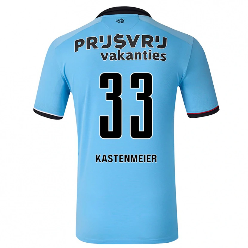 Danxen Dětské Florian Kastenmeier #33 Nebeská Modř Černá Červená Daleko Hráčské Dresy 2026/27 Dres
