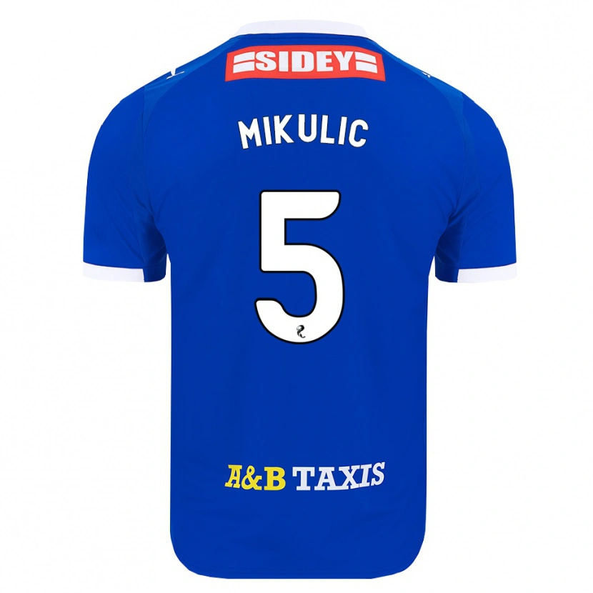 Danxen Pánské Bozo Mikulic #5 Modrá Červená Žlutá Domů Hráčské Dresy 2026/27 Dres
