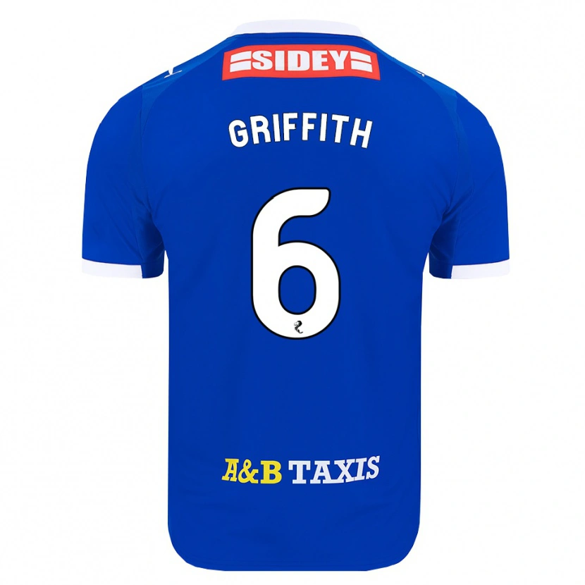 Danxen Pánské Víctor Griffith #6 Modrá Červená Žlutá Domů Hráčské Dresy 2026/27 Dres