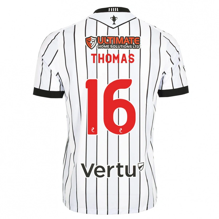 Danxen Pánské Luke Thomas #16 Bílá Černá Červená Domů Hráčské Dresy 2026/27 Dres