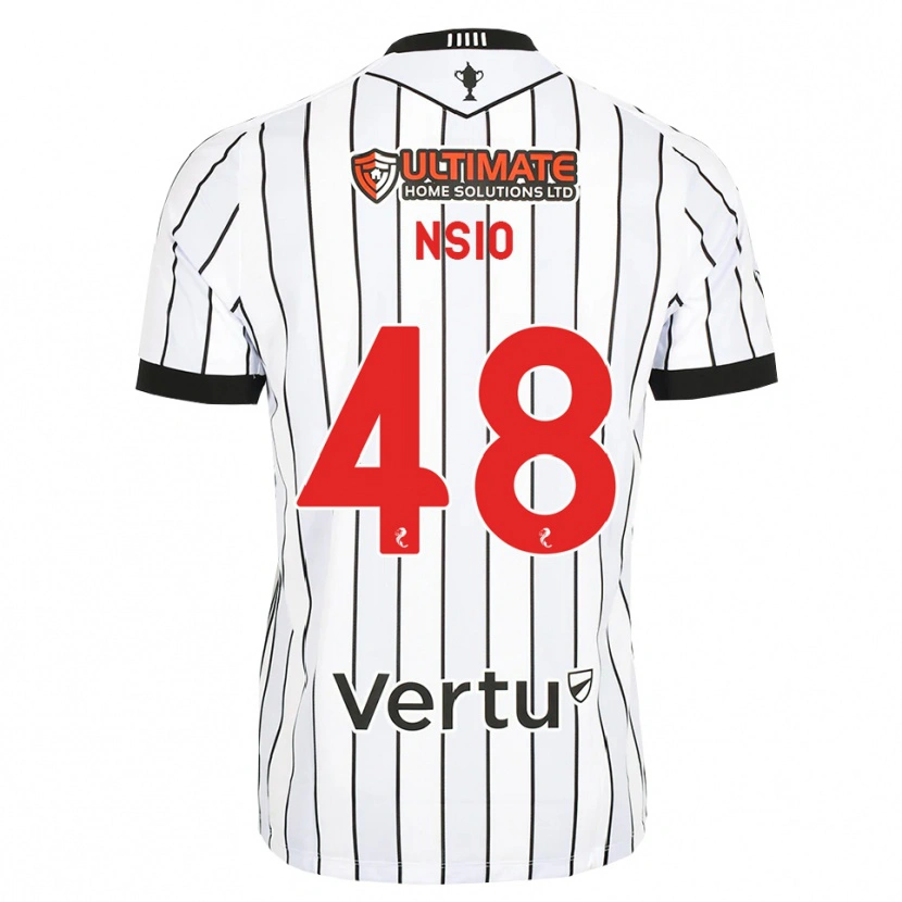 Danxen Pánské Paul Nsio #48 Bílá Černá Červená Domů Hráčské Dresy 2026/27 Dres