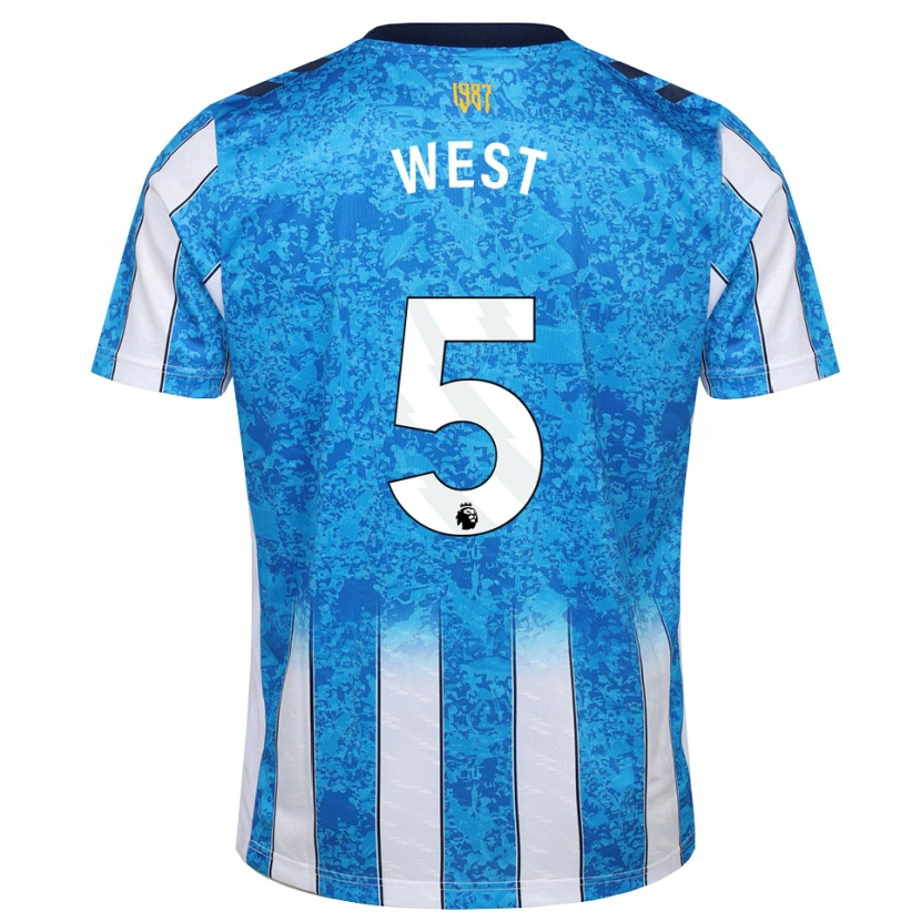 Danxen Pánské Devon West #5 Bílá Modrá Oranžová Domů Hráčské Dresy 2026/27 Dres