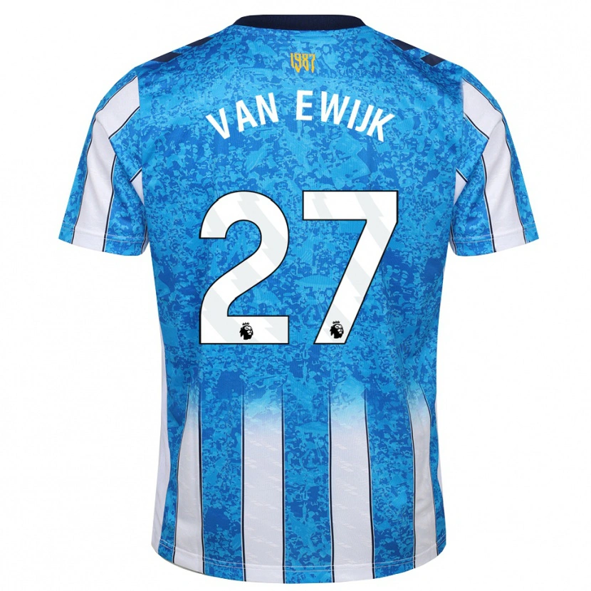Danxen Pánské Milan Van Ewijk #27 Bílá Modrá Oranžová Domů Hráčské Dresy 2026/27 Dres