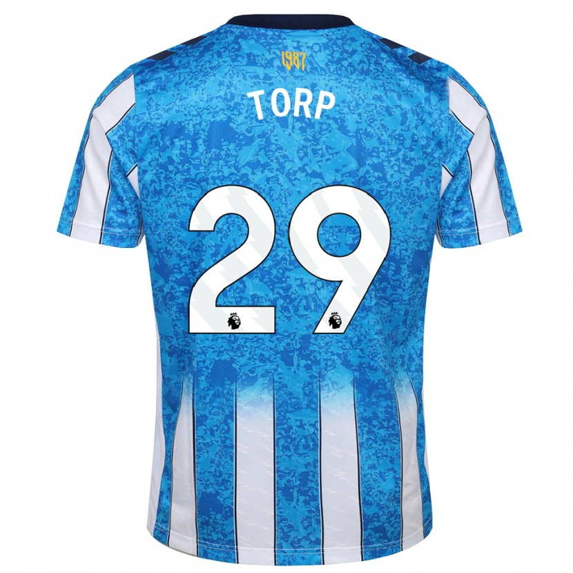 Danxen Pánské Victor Torp #29 Bílá Modrá Oranžová Domů Hráčské Dresy 2026/27 Dres