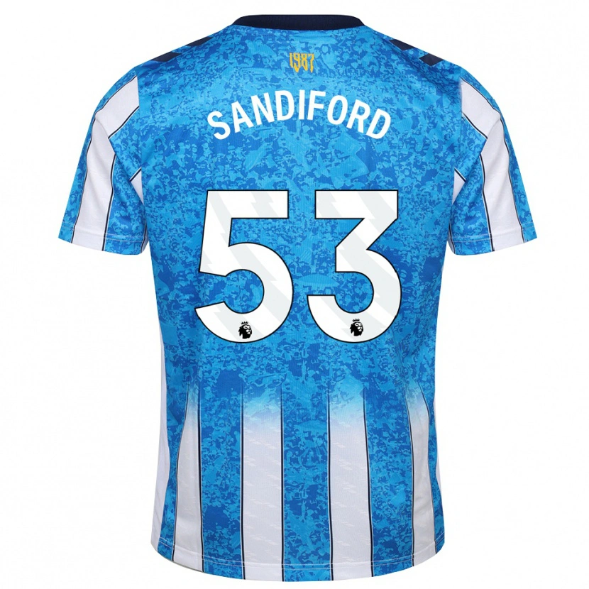 Danxen Pánské Greg Sandiford #53 Bílá Modrá Oranžová Domů Hráčské Dresy 2026/27 Dres
