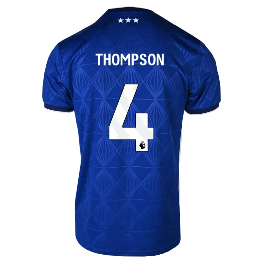 Danxen Pánské Zak Thompson #4 Středně Modrá Bílá Červená Domů Hráčské Dresy 2026/27 Dres