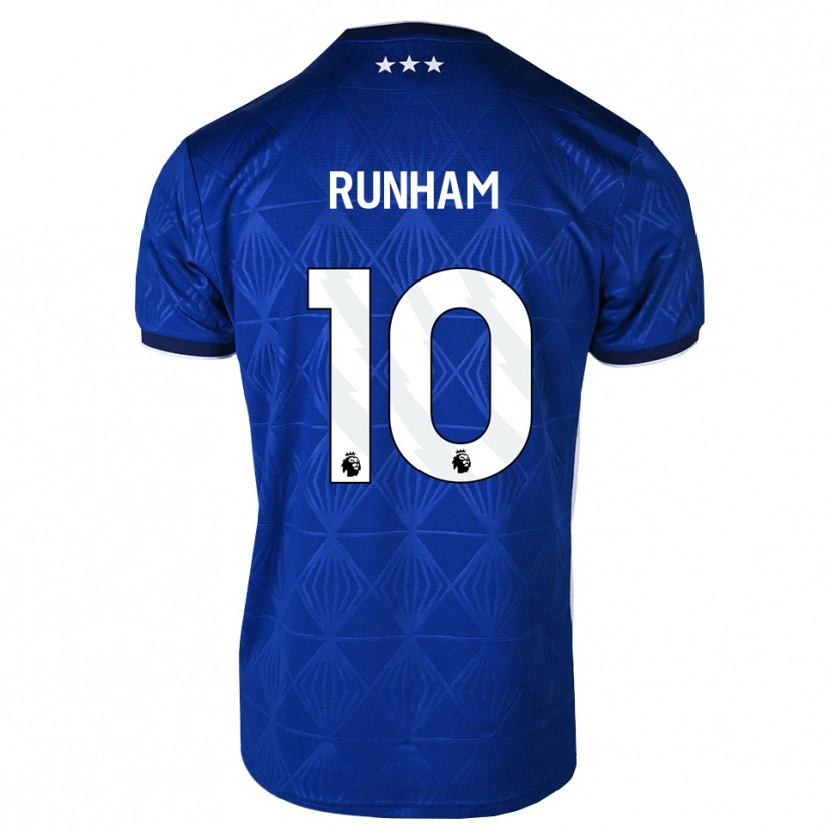 Danxen Pánské Frankie Runham #10 Středně Modrá Bílá Červená Domů Hráčské Dresy 2026/27 Dres