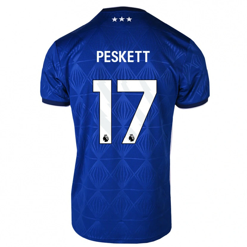 Danxen Pánské Sophie Peskett #17 Středně Modrá Bílá Červená Domů Hráčské Dresy 2026/27 Dres