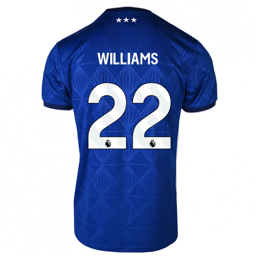 Danxen Pánské Evie Williams #22 Středně Modrá Bílá Červená Domů Hráčské Dresy 2026/27 Dres
