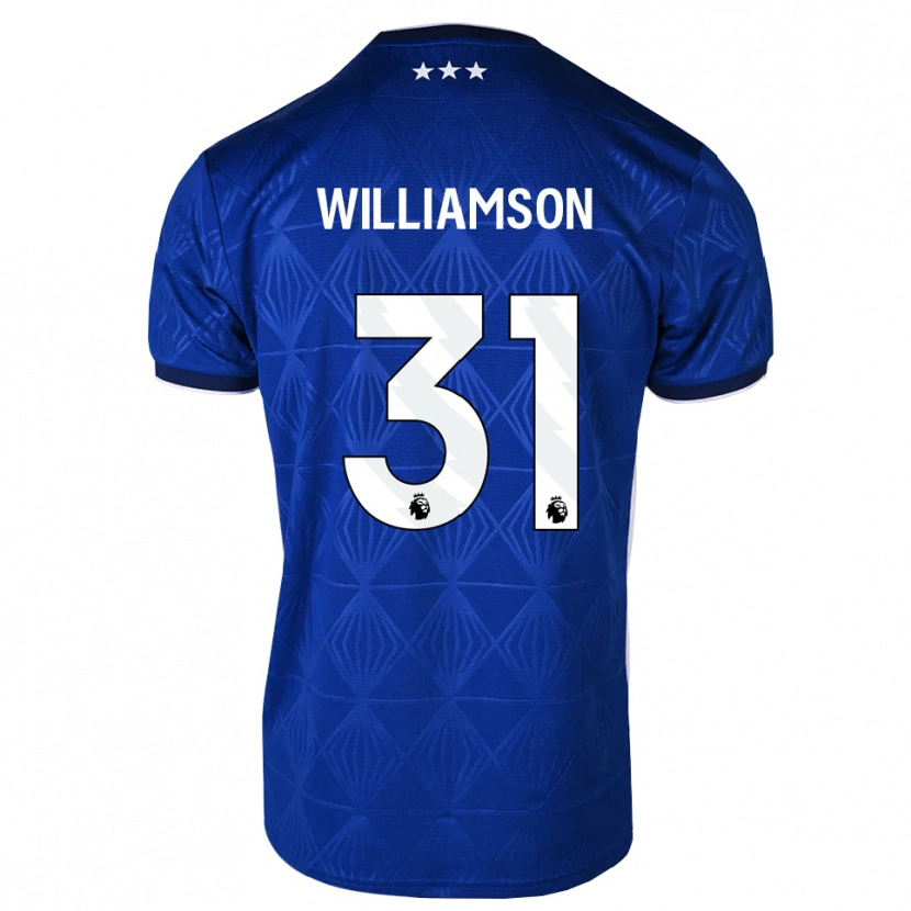 Danxen Pánské Woody Williamson #31 Středně Modrá Bílá Červená Domů Hráčské Dresy 2026/27 Dres