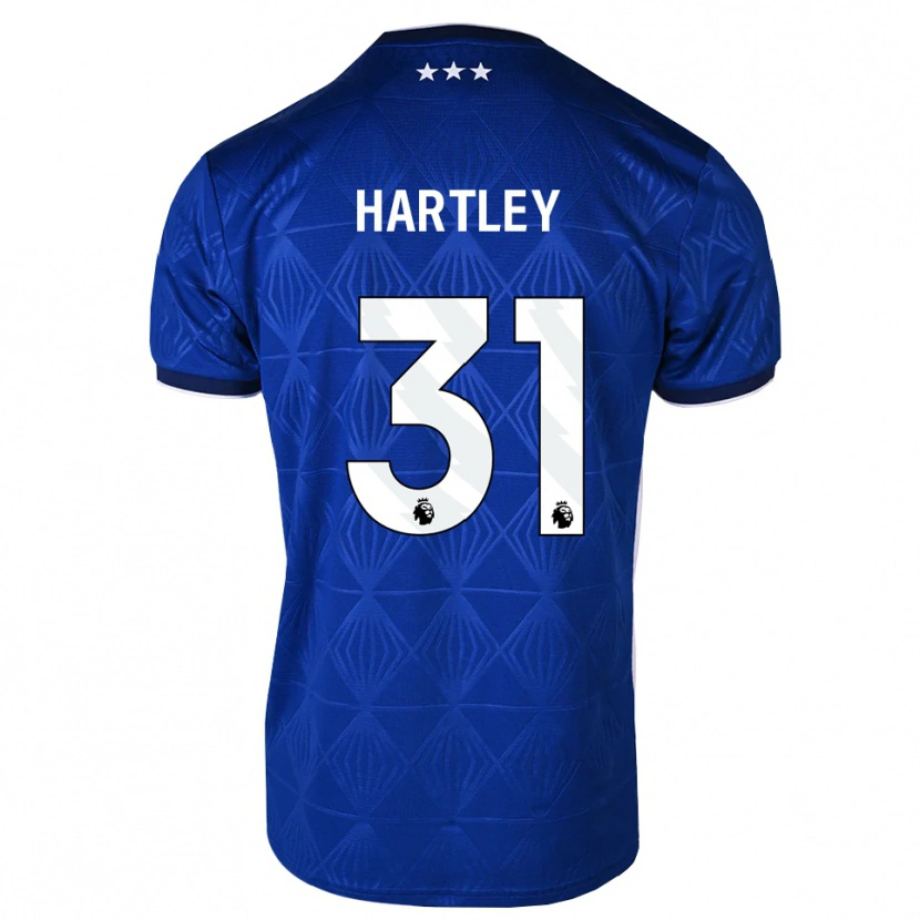 Danxen Pánské Laura Hartley #31 Středně Modrá Bílá Červená Domů Hráčské Dresy 2026/27 Dres