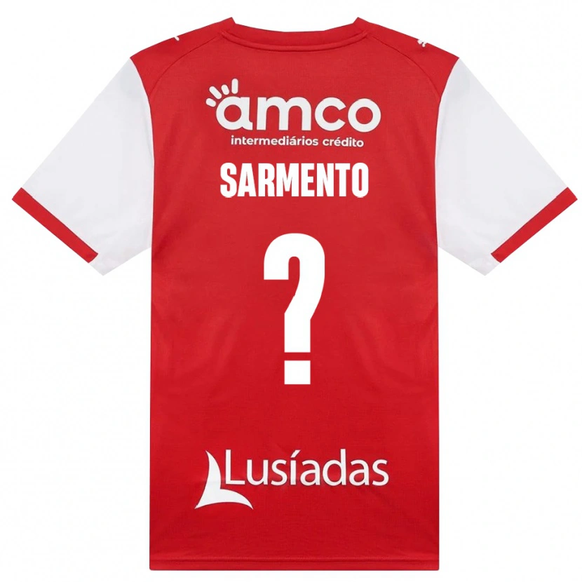 Danxen Pánské Bernardo Sarmento #0 Bílá Červená Černá Domů Hráčské Dresy 2026/27 Dres