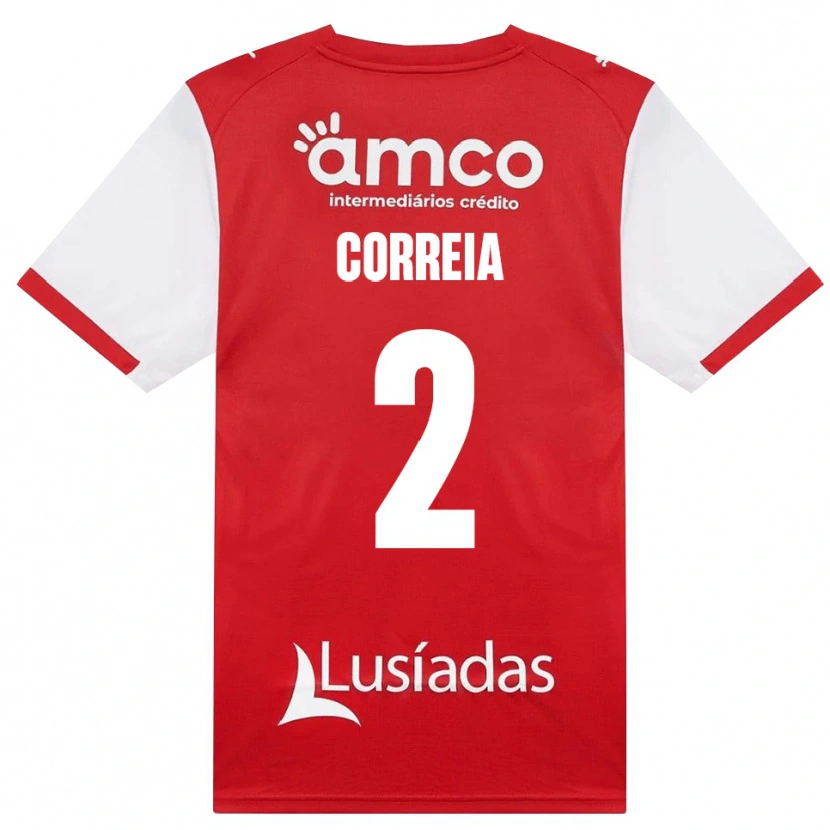Danxen Pánské Nuno Correia #2 Bílá Červená Černá Domů Hráčské Dresy 2026/27 Dres
